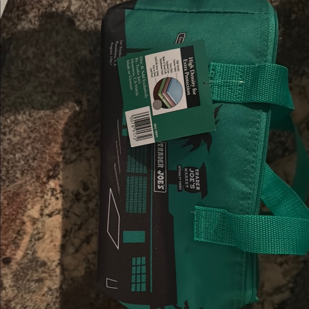 Trader Joe's Teal and Black Insulated Bag